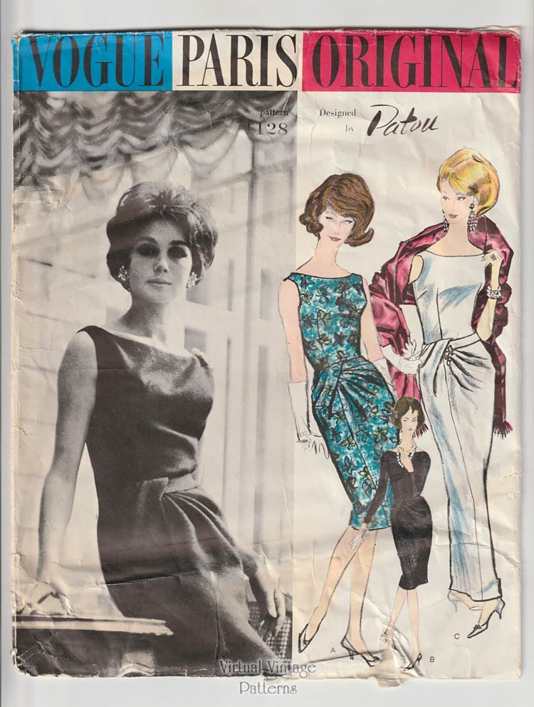 Vogue Paris Original 1128, Patou Evening Dress & Stole Pattern, Bust 36