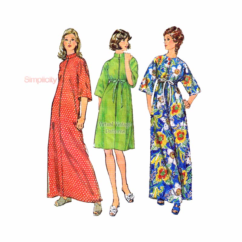 Womens Robe Sewing Pattern, Simplicity 6048, Bust 34 to 36