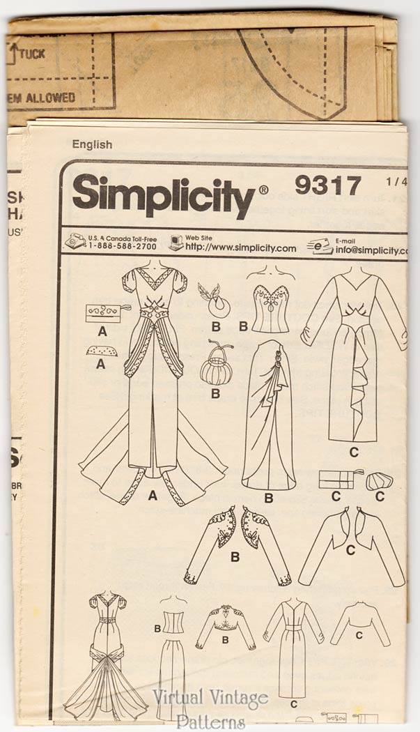 Simplicity Couturier Doll Clothes Pattern 0683 Evening Dresses Uncut