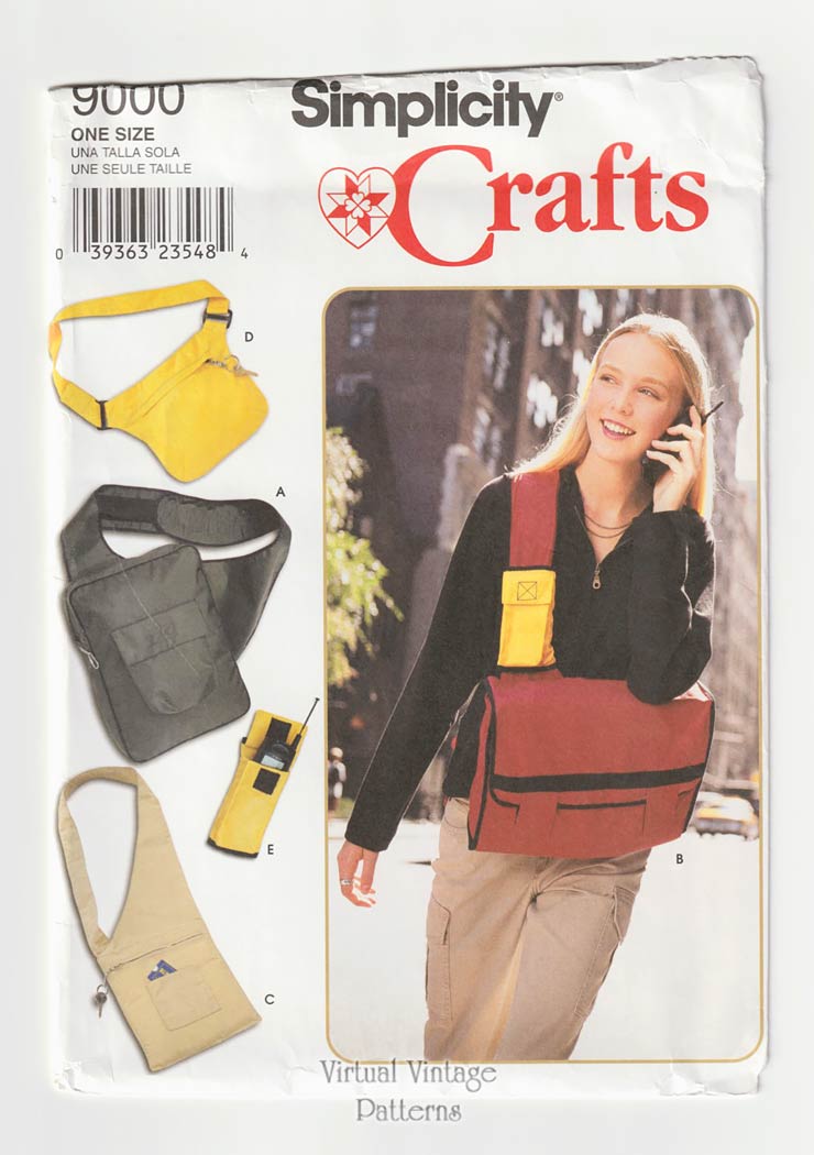 Crossbody Bag Sewing Pattern, Simplicity 9000