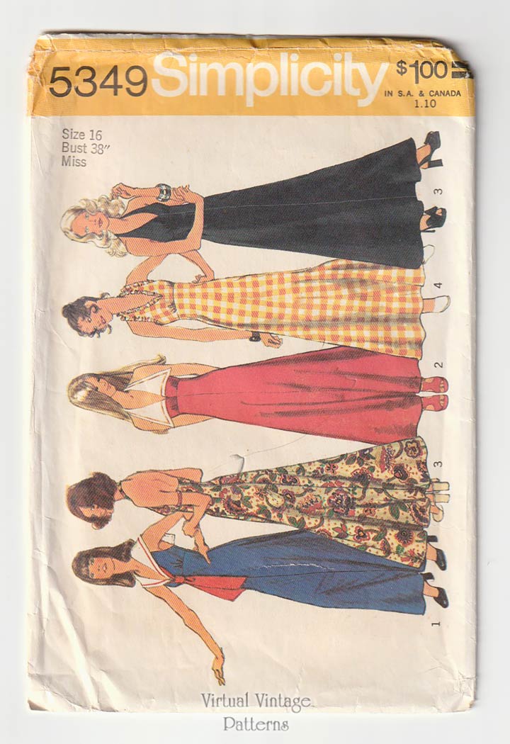 Halter Maxi Dress Pattern Simplicity 5349 Bust 38 7496