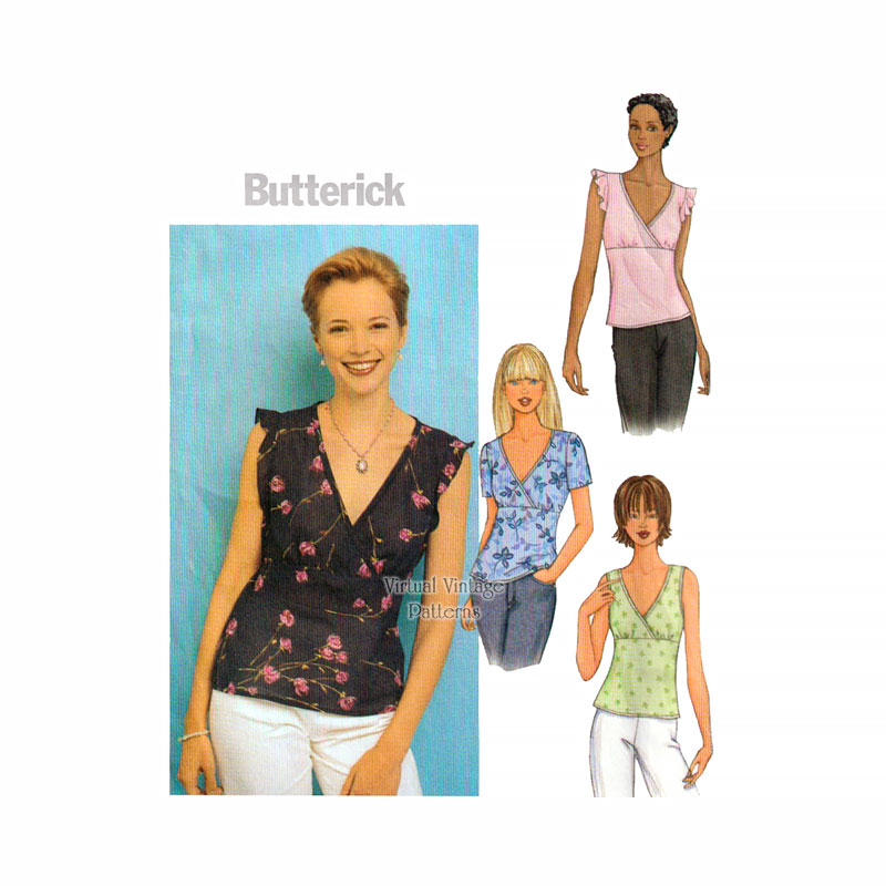 Easy Pullover Top Pattern, Butterick 3385, 12 14 16