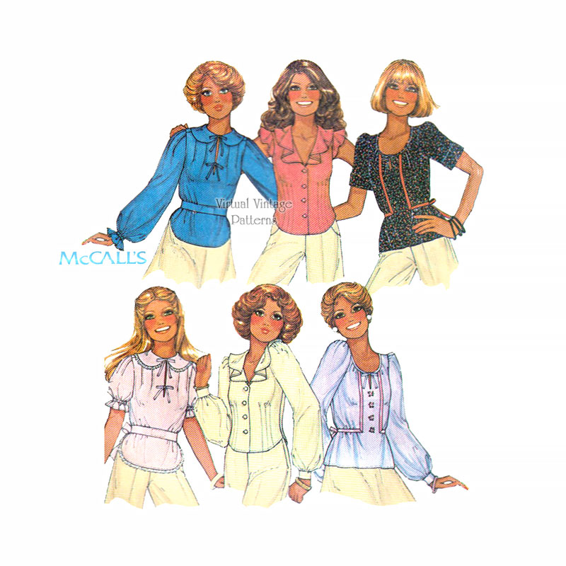 RARE Vintage Mccalls 7100 Fashion Basics Blouse Pattern NEW